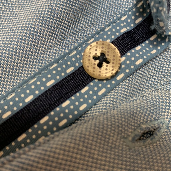 TED Baker London polo shirt shirt sleeve contrasting collar men’s sz 3 - Picture 7 of 13